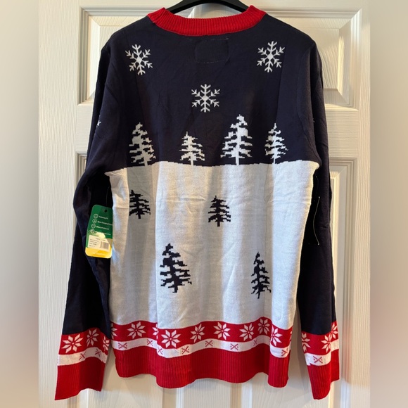 Tipsy Elves Festive Christmas Sweater with Santa Design Size L - Picture 2 of 9
